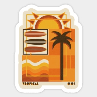 Tropical Modern Retro Sticker